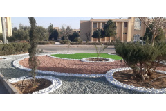 اجرای پروژه محوطه‌سازی ورودی ساختمان مهندسی با رویکرد صرفه‌جویی در مصرف آب