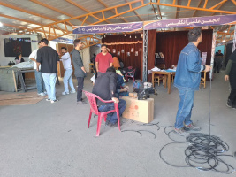 تلاش پرسنل تاسیسات جهت پرپایی نمایشگاه جشنواره حرکت