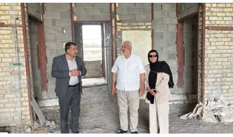بازدید خیرین ارجمند حاج رضا مسلمی نیا و خانم معصومه صادقی از ساختمان بیوتکنولوژی