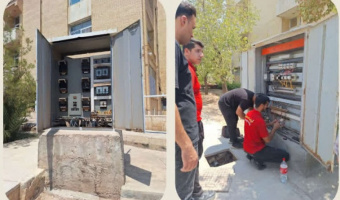 تعویض و به روزرسانی تابلو برق های محوطه خوابگاه خواهران